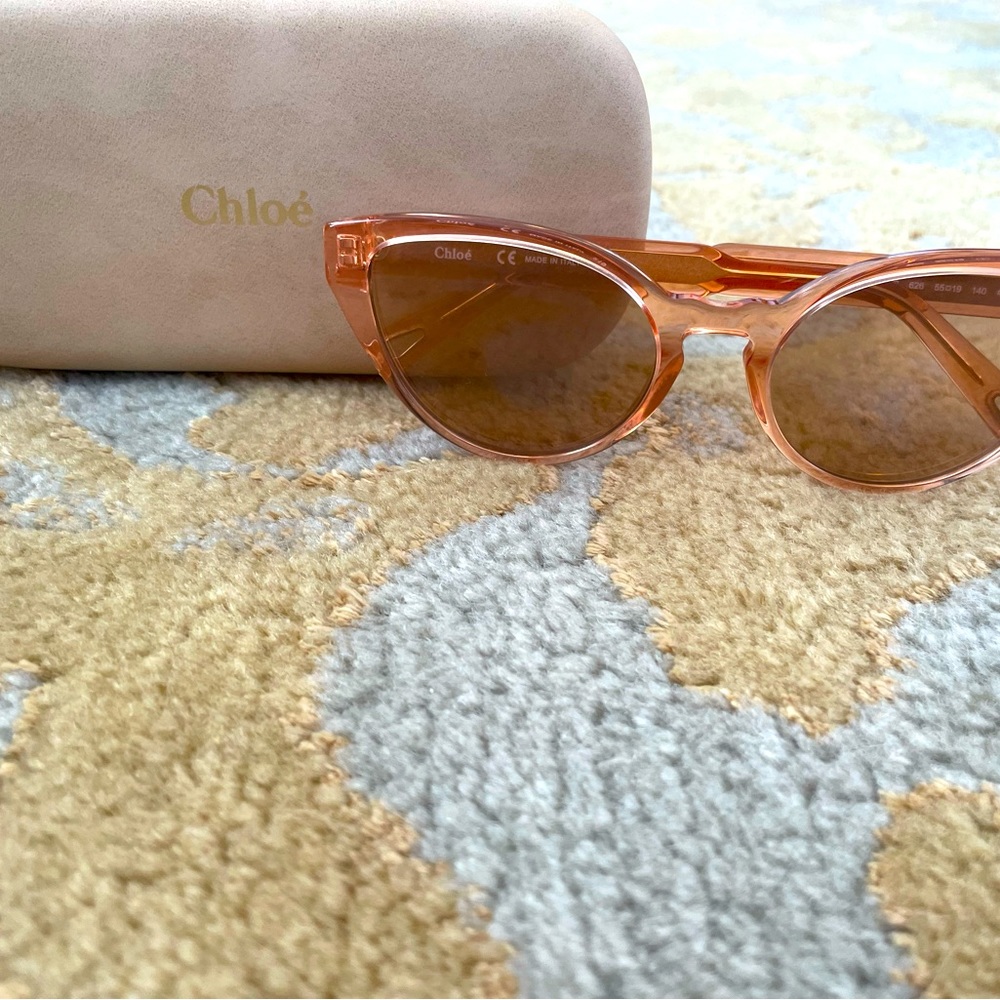 Chloe peach acetate sunglasses